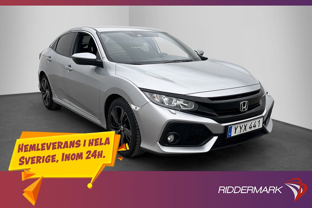 Honda Civic 1.0 129hk Elegance Kamera Adaptiv-Fart Bluetooth