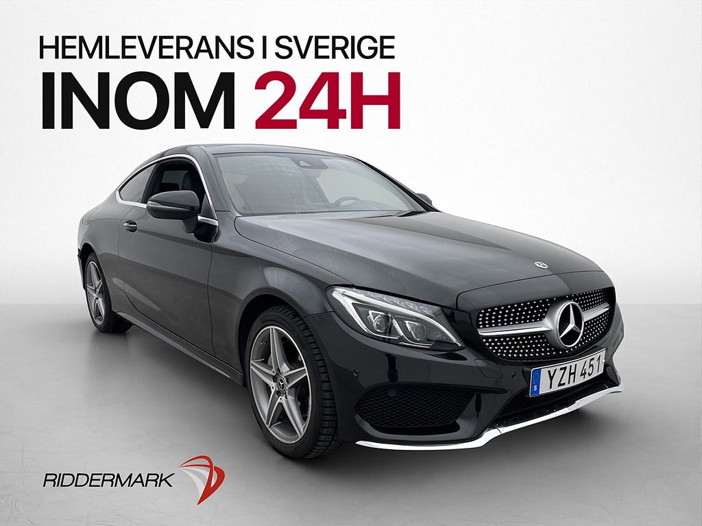 Mercedes-Benz C 200 Coupé 4M 184hk AMG Kamera Navi Pano