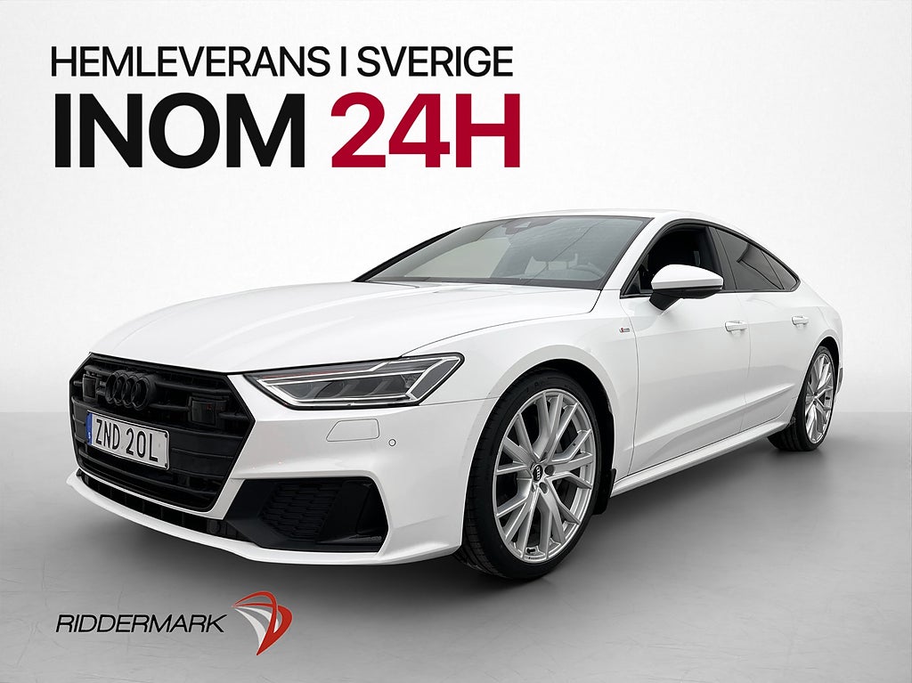 Audi A7 45 TDI S-Line B&O Svart Optik Sportstolar Navi Skinn