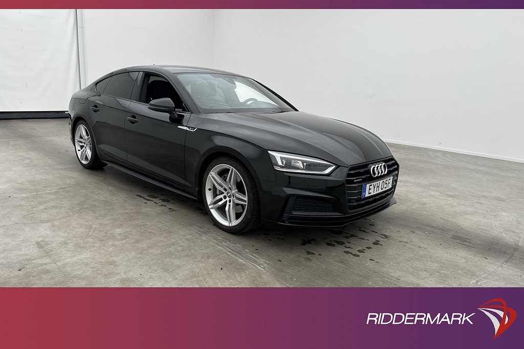 Audi A5 Sportback 45 TFSI Q 245hk S-Line Sensorer Halvskinn