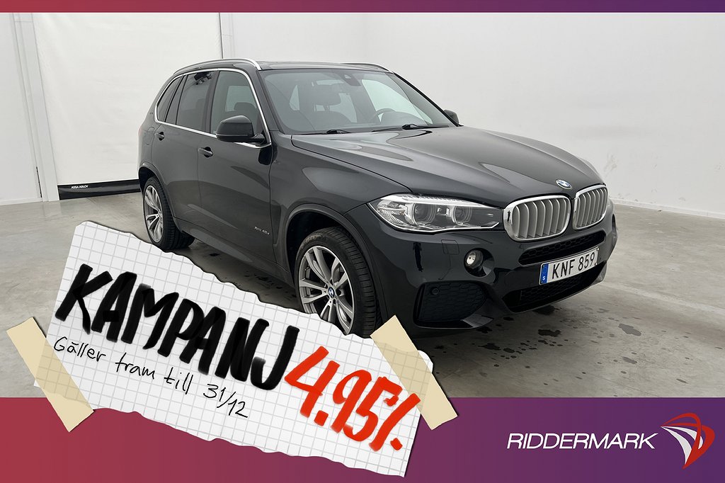 BMW X5 xDrive40e M Sport Pano H/K Soft-Close Kam 4,95% Ränta