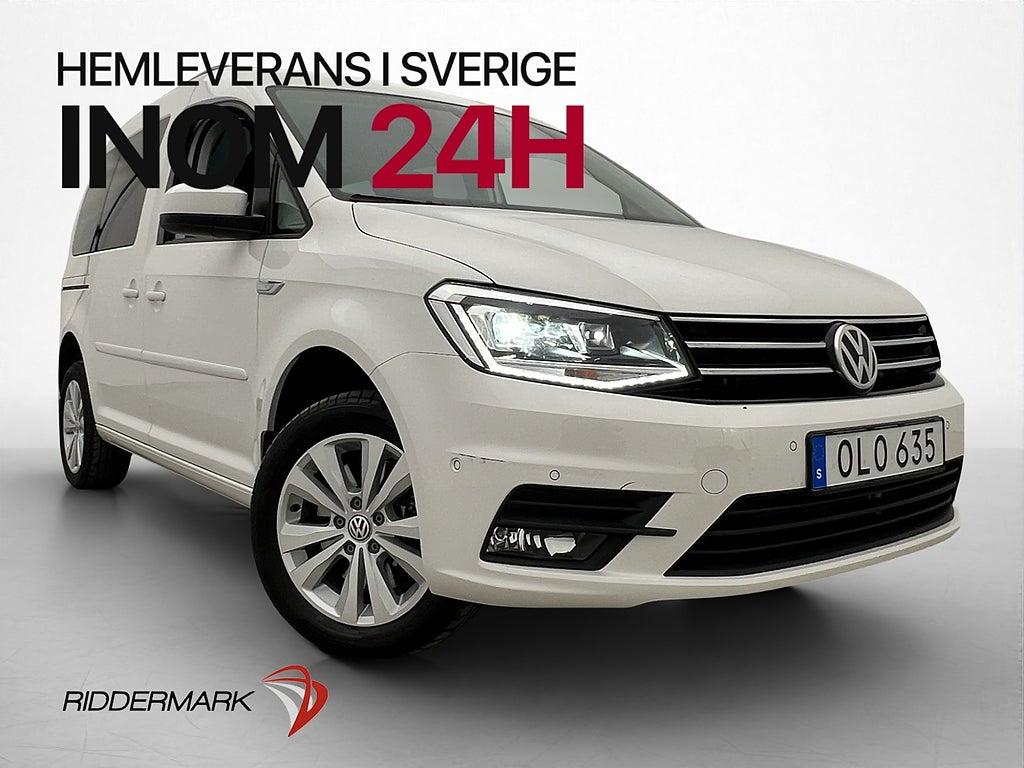 Volkswagen Caddy Life Värm Drag CARPLAY 7-Sits Moms 2746Mil