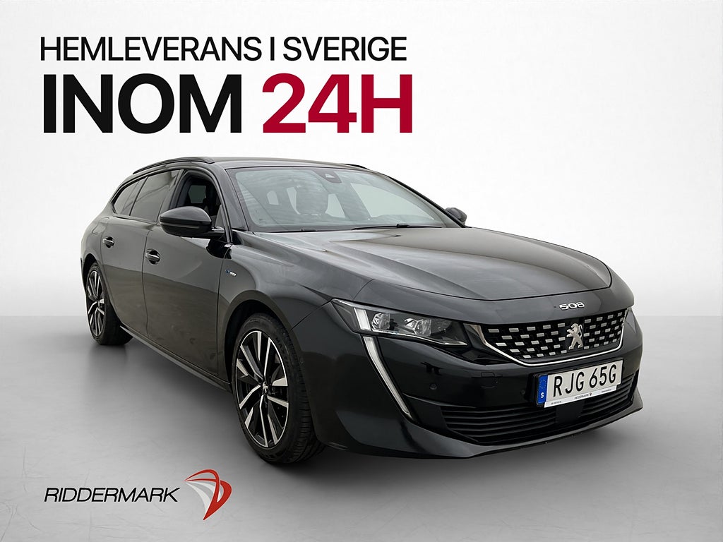 Peugeot 508 Hybrid 0,53l/mil Navi Kamera Carplay Döda vinkel