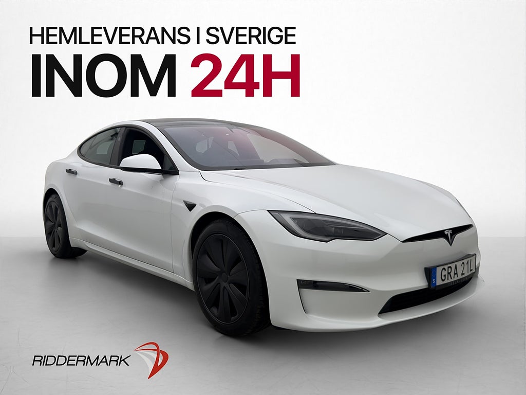 Tesla Model S AWD Yoke-ratt Svensksåld Kamera MOMS