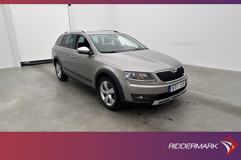 Skoda Octavia Scout 4x4 184hk Värmare Navi Sensorer Drag