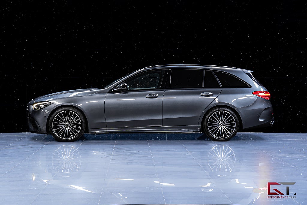 Mercedes-Benz C200 T AMG Pano Bur-3D Värmare Akustikglas Vinterpaket 360°