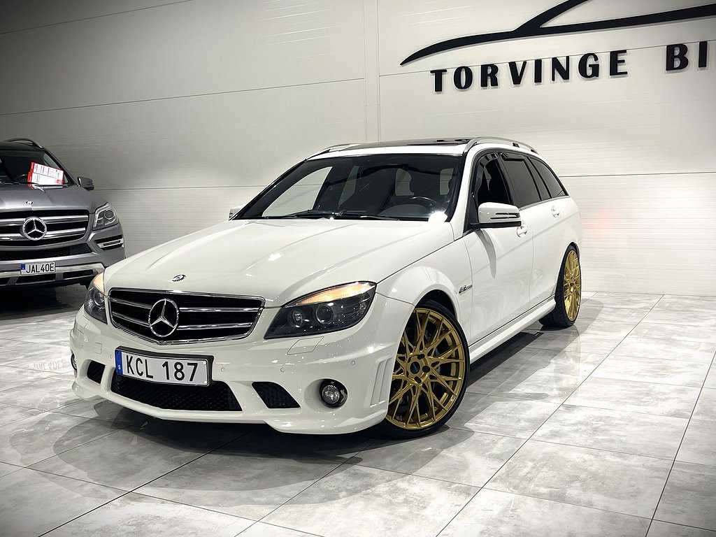 Mercedes-Benz C 63 AMG T / Taklucka / Svensksåld / Navi / Euro 5