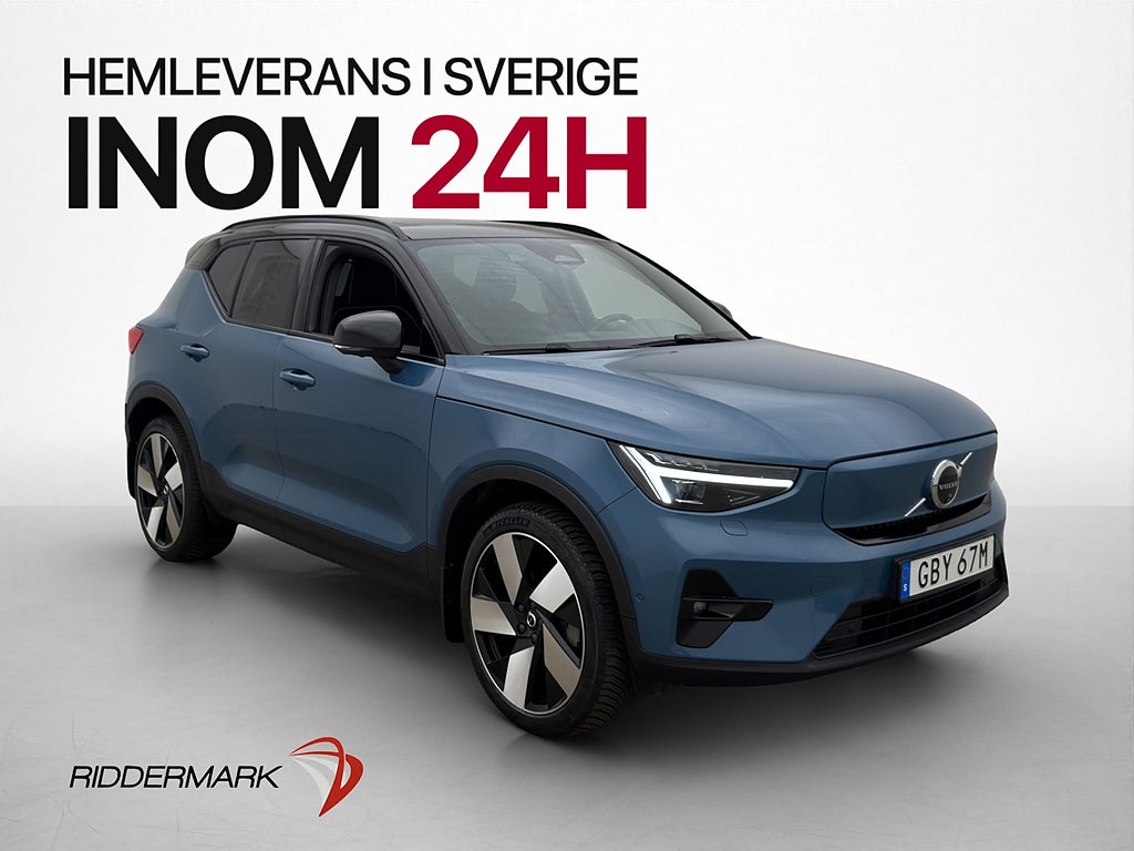 Volvo XC40 Recharge Twin 408hk Ultimate Pano Drag H/K 360°