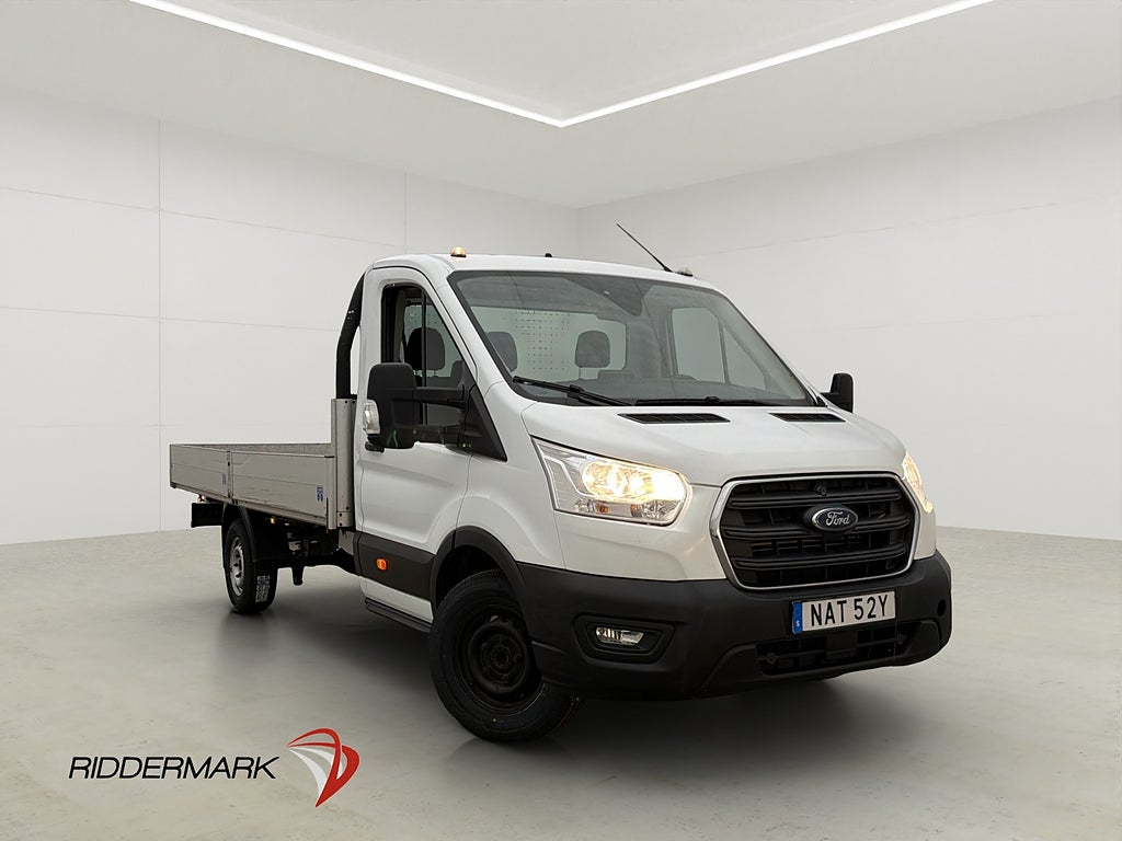 Ford transit 350 FLAKBIL LÅNGFLAK Värmare Drag CARPLAY Moms