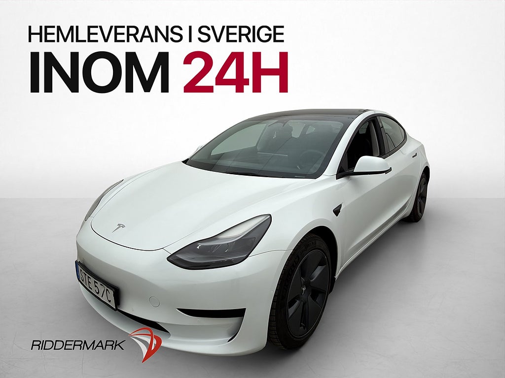 Tesla Model 3 Standard Range Plus Pano Skinn Kamera AP Navi