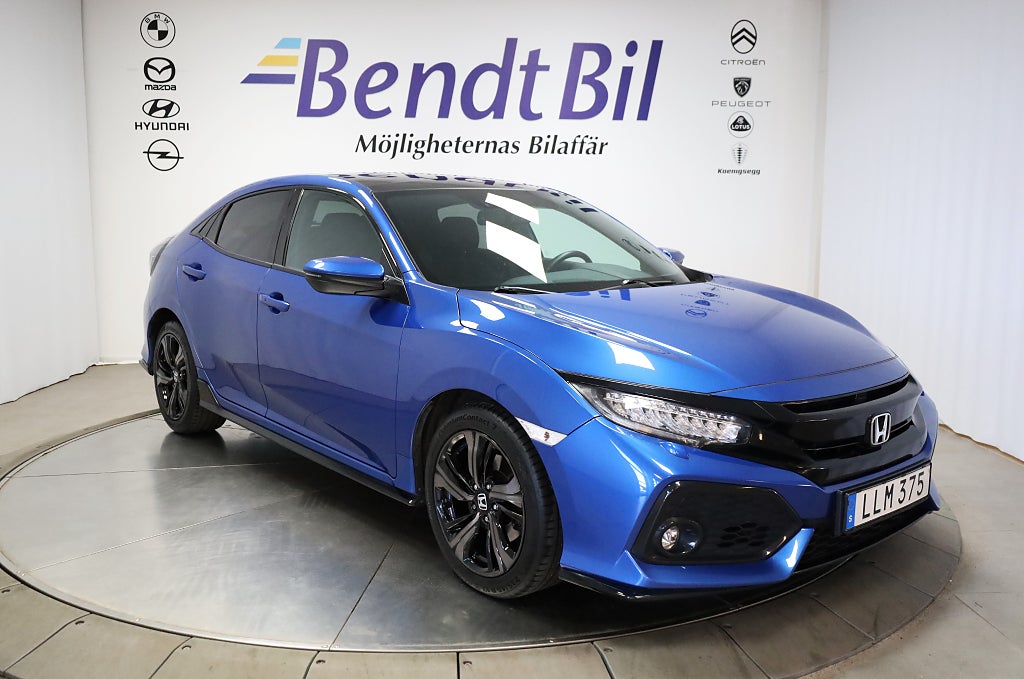 Honda Civic 5-dörrar Turbo 182hk Sport Plus Aut/Panorama/Navigation