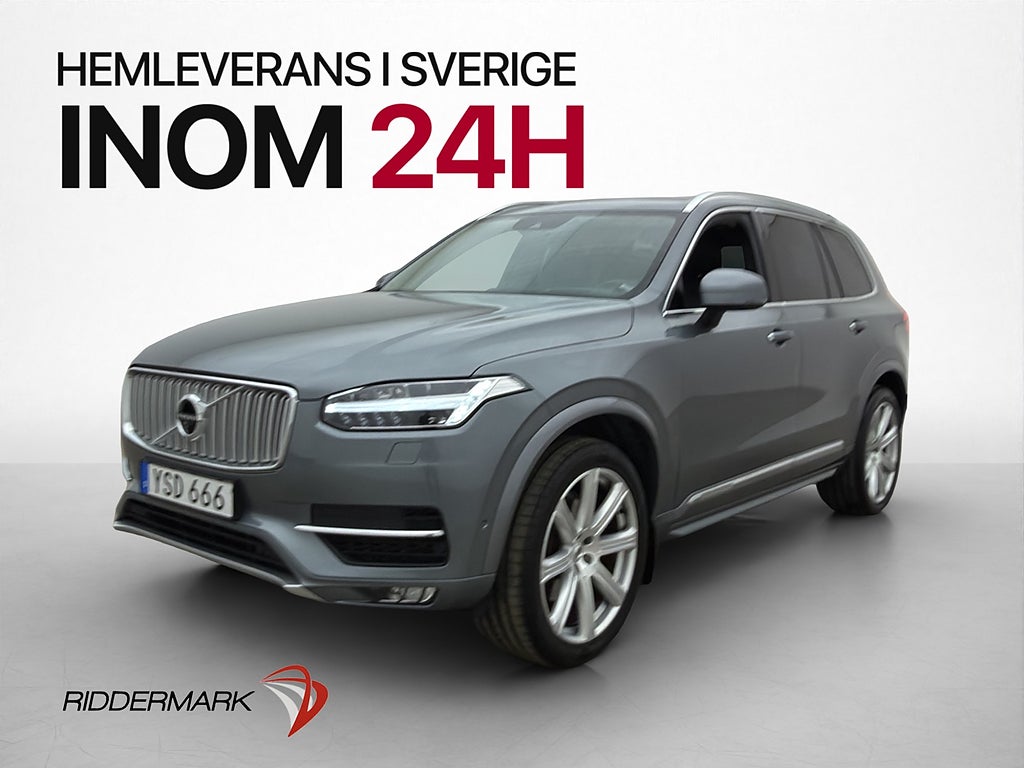 Volvo XC90 T6 AWD Inscription 7-Sits Pano B&W HUD Massage