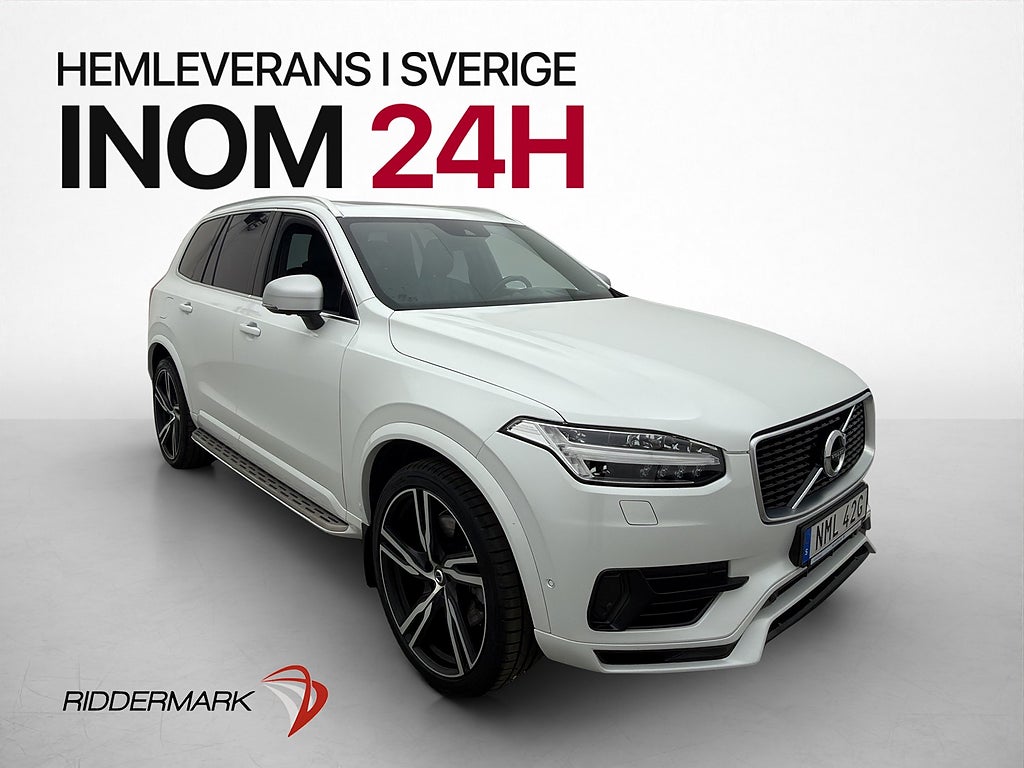 Volvo XC90 T8 7-Sits R-Design B&W Pano Värmare Luft Drag