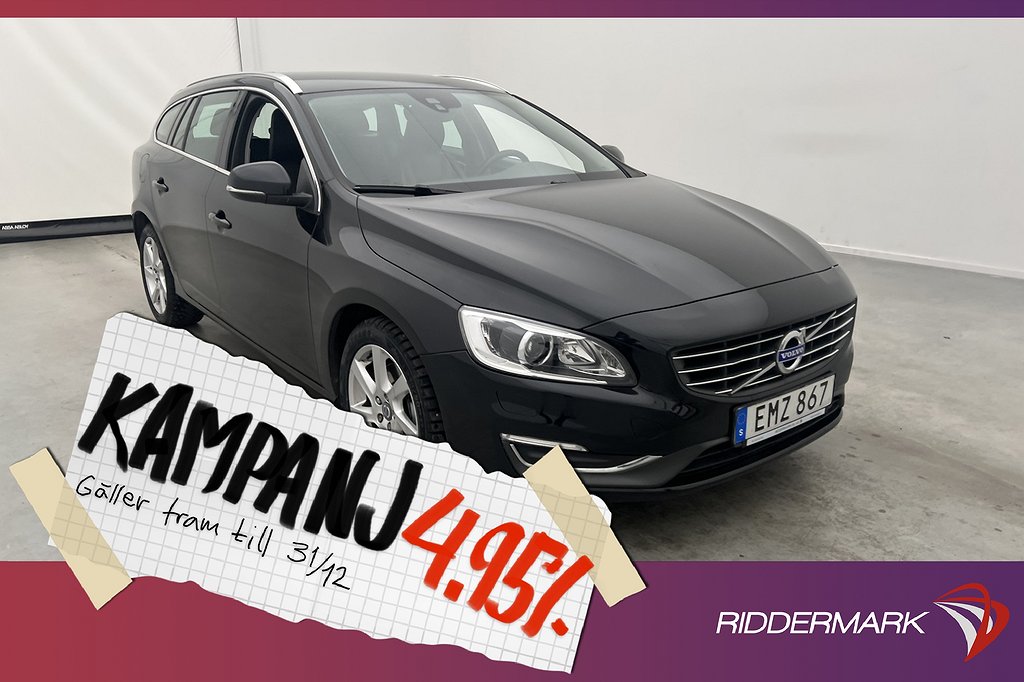 Volvo V60 D4 AWD 181hk Summum VOC D-Värmare Ski 4,95% Ränta