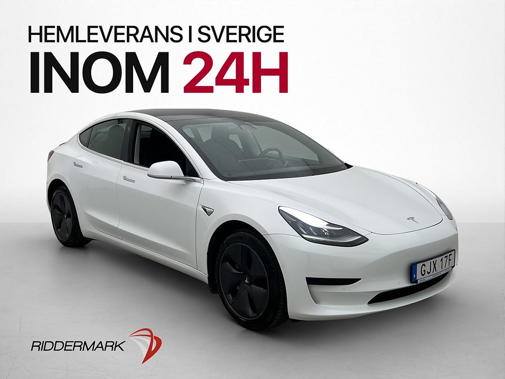 Tesla Model 3 Standard Range Plus Svensksåld Panorama Kamera