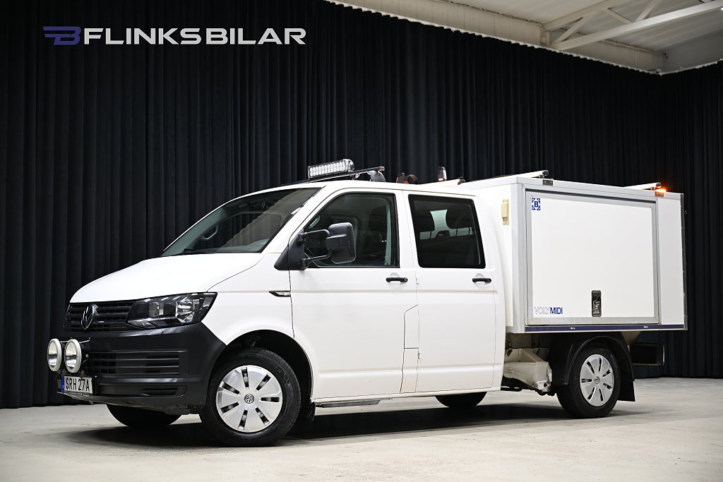 Volkswagen Transporter 4Motion 150HK Dubbelhytt|Kåpa|V-Inredd|Leasbar|SeUtr!