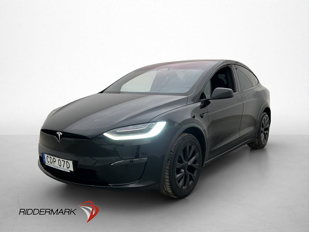 Tesla Model X AWD 7-Sits Dragkrok Värmare Uppgraderad AP