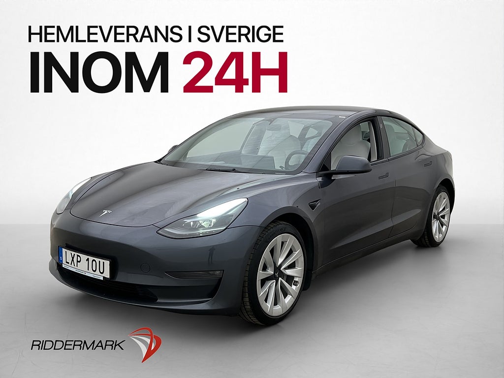 Tesla Model 3 Long Range AWD AP Ljus interiör Sv.Såld MOMS