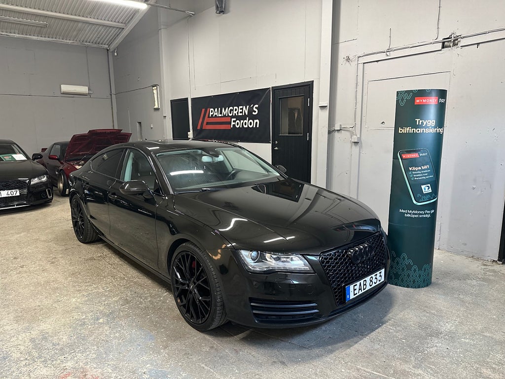 Audi A7 3.0 TDI Quattro Brun skinnklädsel,Taklucka.20 tum,Se utrustning