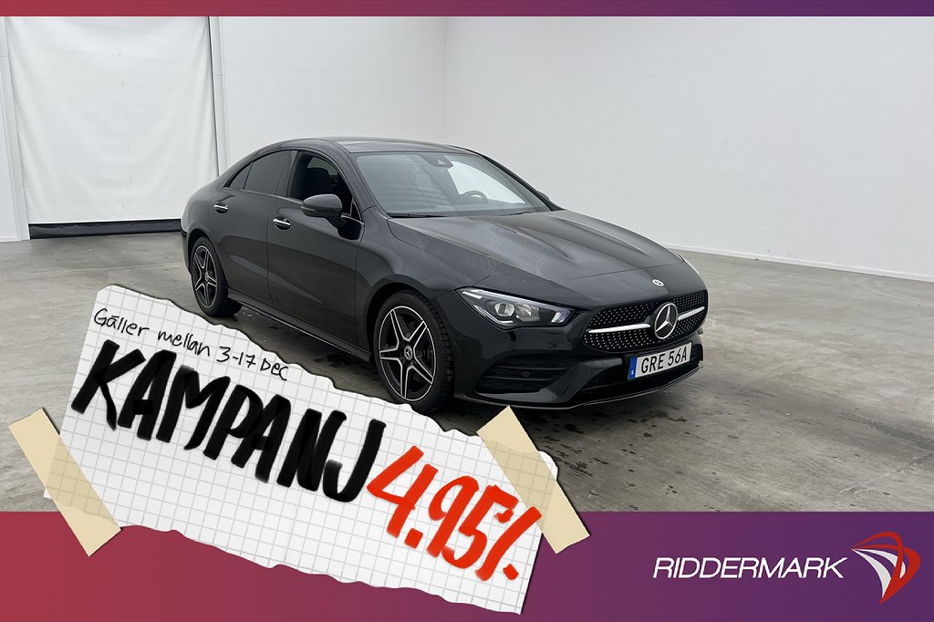 Mercedes-Benz CLA 220 d Coupé 190hk AMG Pano 4,95% Ränta