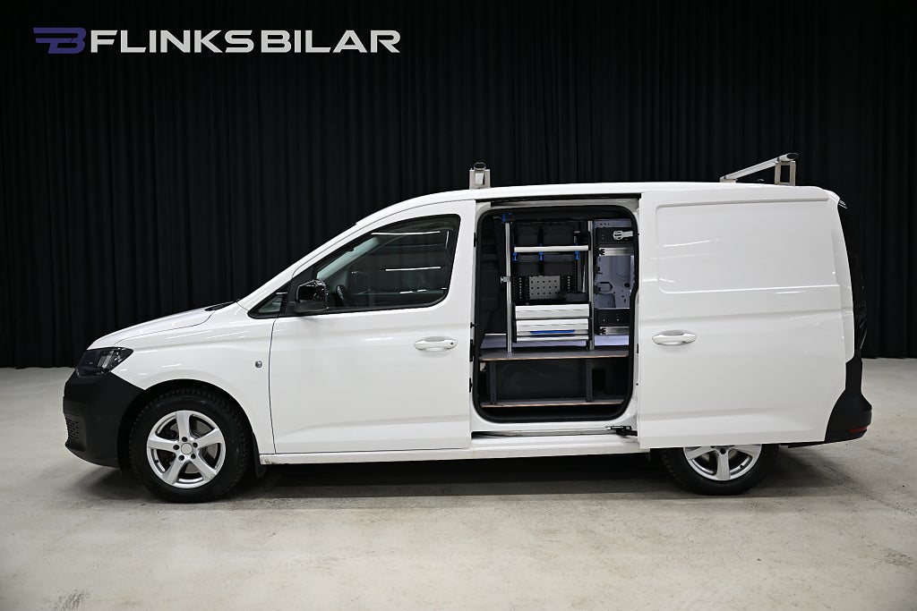 Volkswagen Caddy Maxi DSG 122HK Servicebil|Dubbeldörr|Sortimo-Inredd|SeUtr!!!