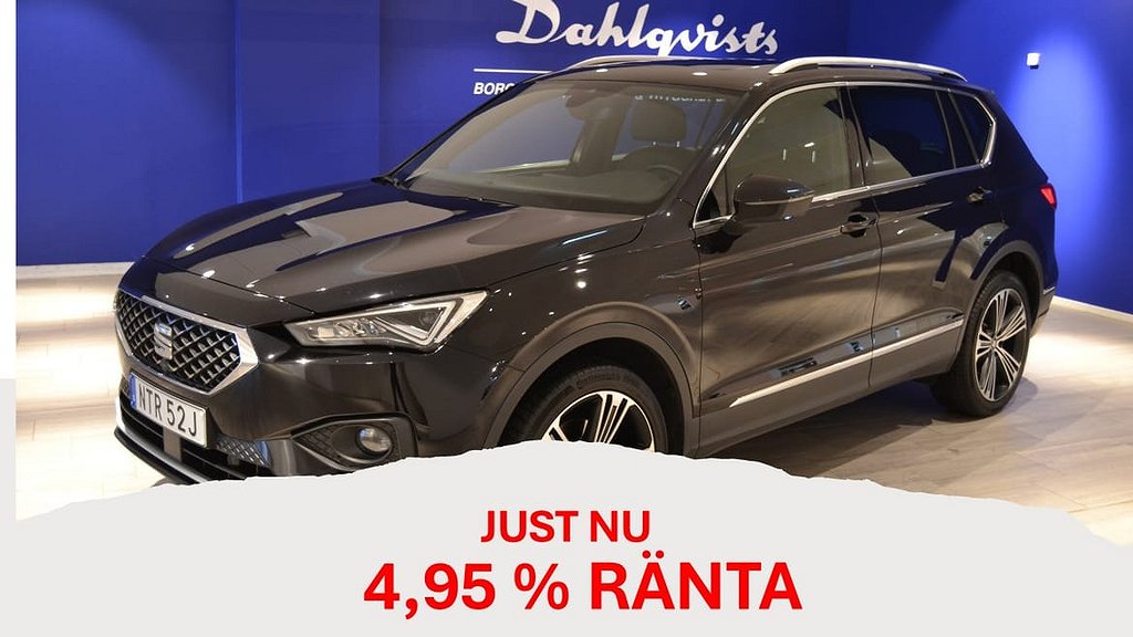 Seat Tarraco (NU 4,95 % RÄNTA) 2,0TSI 190hk Xcellence 4M 7PL Drag Backkamera 