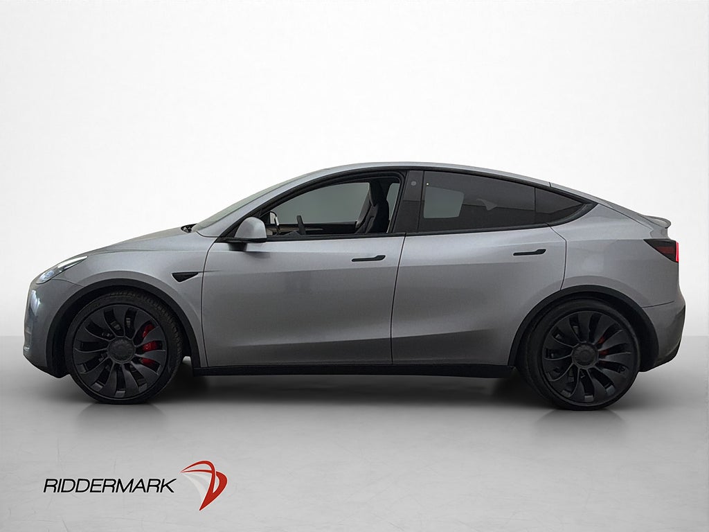 Tesla Model Y Performance AP Värmepump Drag Moms Quicksilver