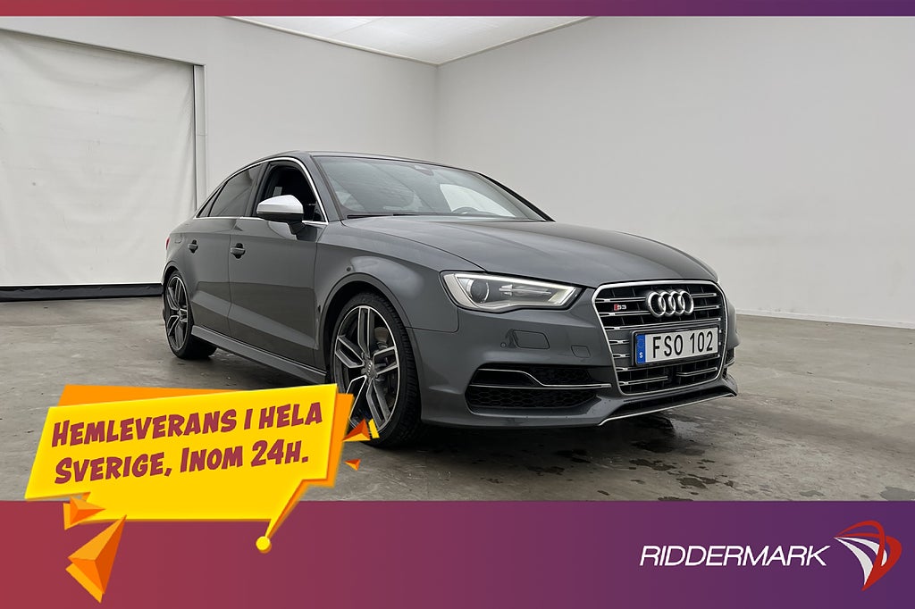 Audi S3 Sedan 2.0 TFSI Q 300hk B&O Navi Skinn/Alcantara