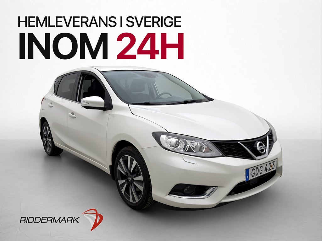 Nissan Pulsar 115hk N-Connecta M&K-Värm 360° Navi Halvskinn