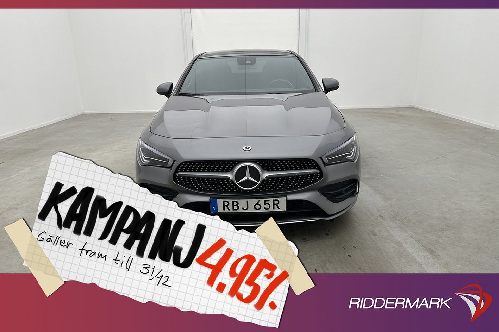 Mercedes-Benz CLA 220 Coupé 190hk AMG Pano Burm 4,95% Ränta