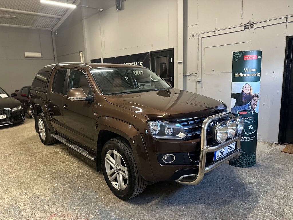 Volkswagen Amarok 2.0 BiTDI Lågväxel,Brun skinnklädsel. Se skick!