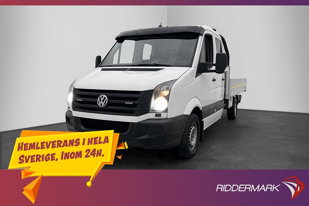 Volkswagen crafter KRANBIL Flakbil Dubbelhytt Värm Drag Moms