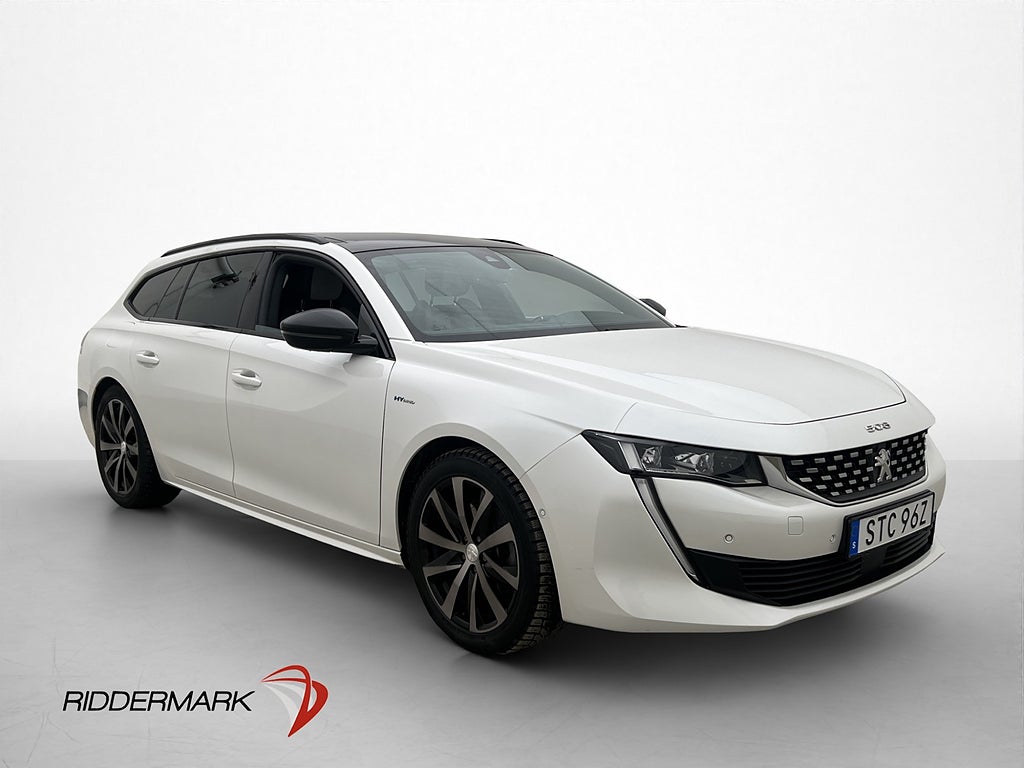 Peugeot 508 SW GT Hybrid 225hk Focal Pano Värm Kamera Drag