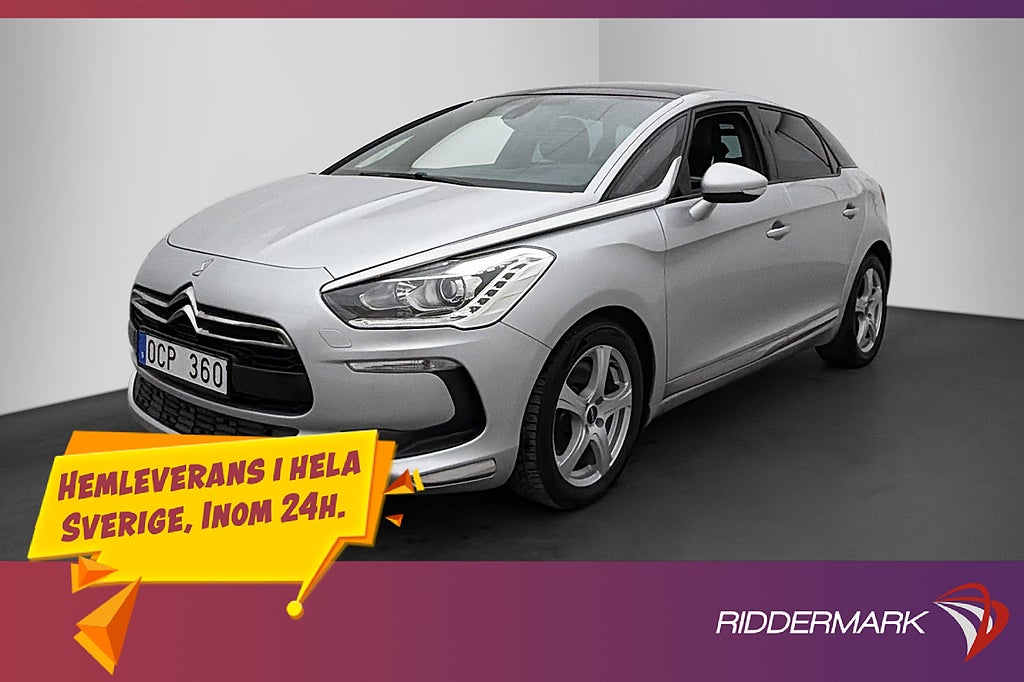 Citroën DS5 Hybrid4 AWD 200hk Pano HUD Kamera Navi Massage