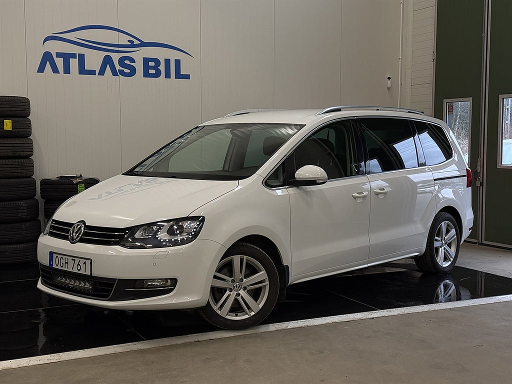 Volkswagen Sharan 7-seater 2.0 TDI DPF 4M DSG 184hk GT paket|drag|Pvärmare|Full se