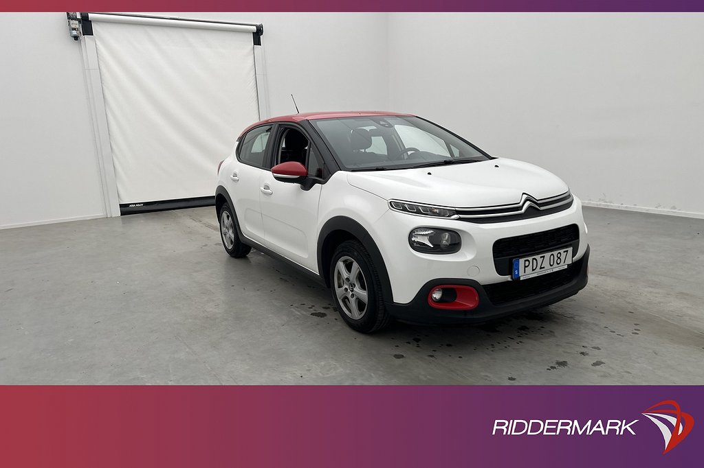 Citroën C3 1.2 VTi 82hk Feel Sensorer Farthållare Välservad