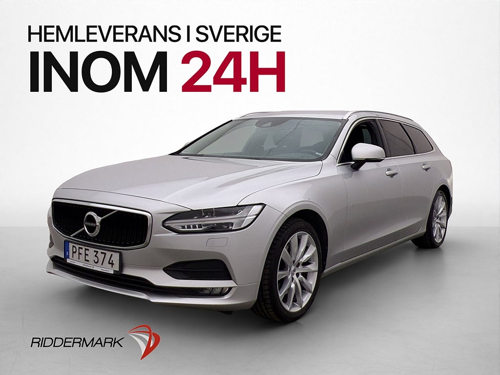Volvo V90 D4 AWD Momentum Skinn Drag Värmare Kamera Navi
