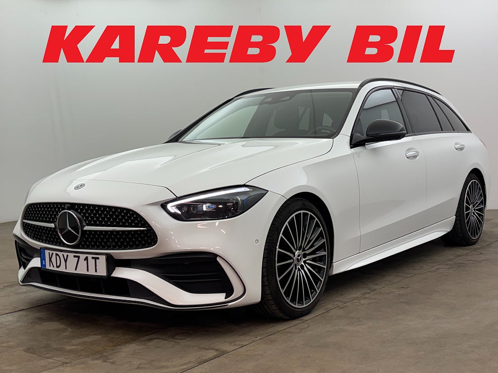Mercedes-Benz C 220 T d 9G-Tronic AMG Night 200hk 360°-kamera Dragkrok