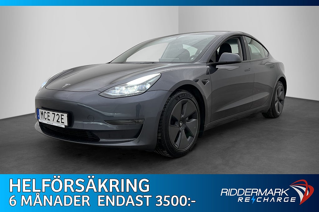 Tesla Model 3 Long Range AWD Autopilot Rattvärme Sv.Såld