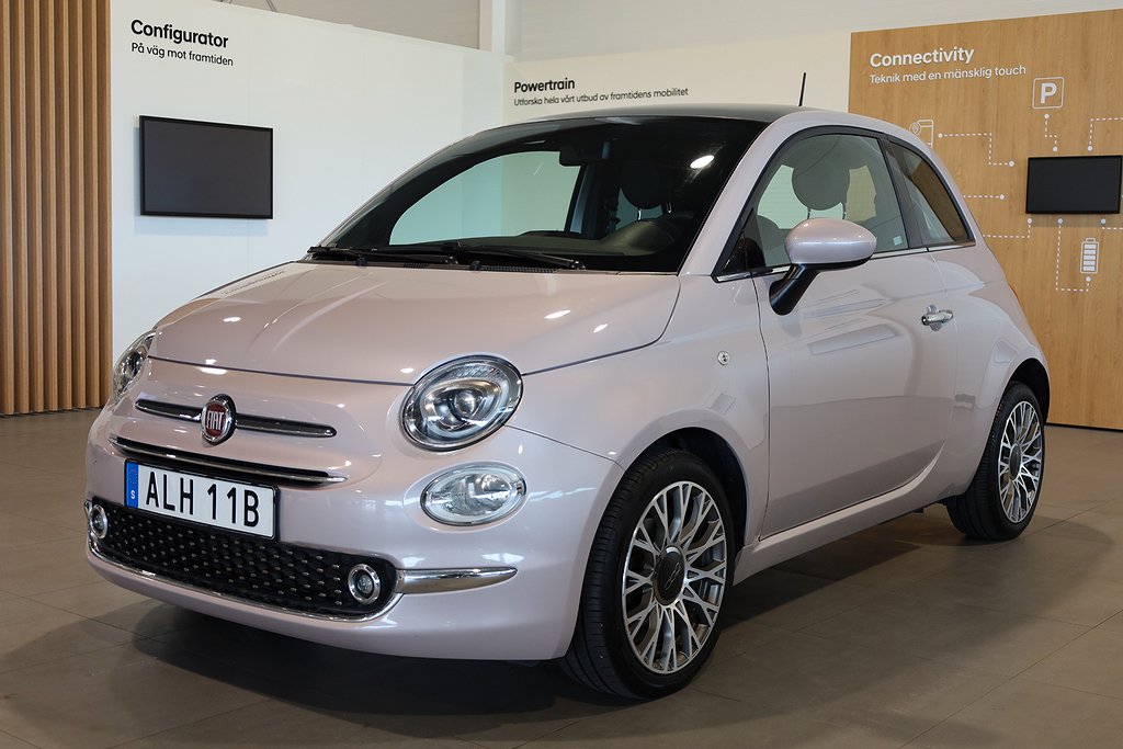 Fiat 500 1.2 Star Panorama PDC Blåtand Delläder 2020