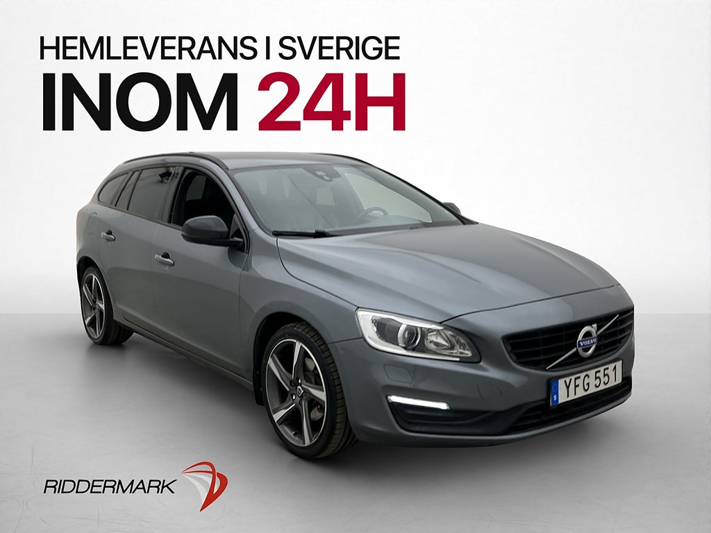 Volvo V60 D4 Dynamic Edition VOC Värmare Skinn Sensorer Drag
