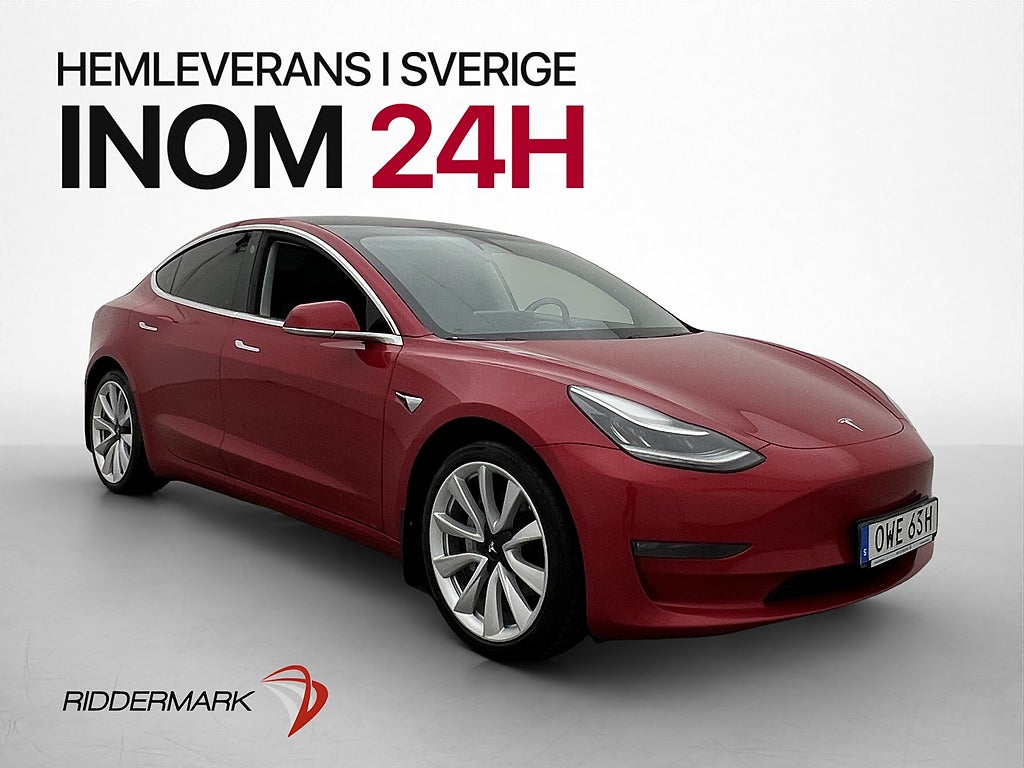 Tesla Model 3 Long Range AWD Pano Skinn B-Kamera AP Navi
