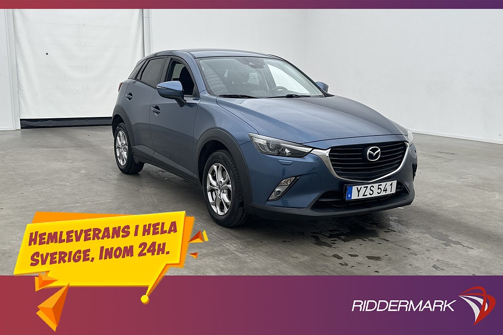 Mazda CX-3 2.0 SKYACTIV-G 120hk Värmare GPS Rattvärme 1-bruk