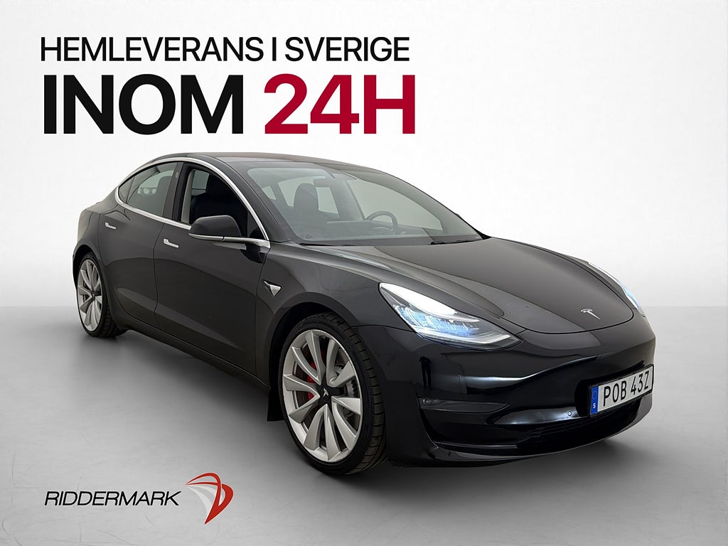 Tesla Model 3 Performance AWD Pano Skinn Kamera Navi AP