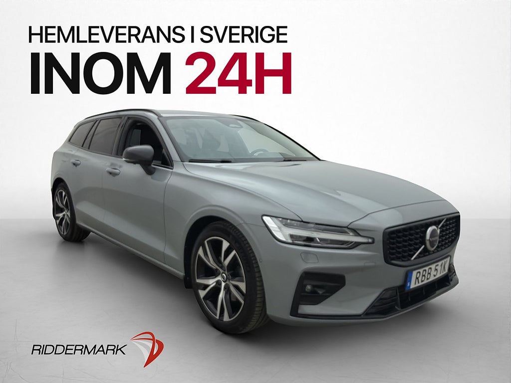 Volvo V60 B4 197hk Plus H/K 360° Värm Dragkrok Skinn CarPlay