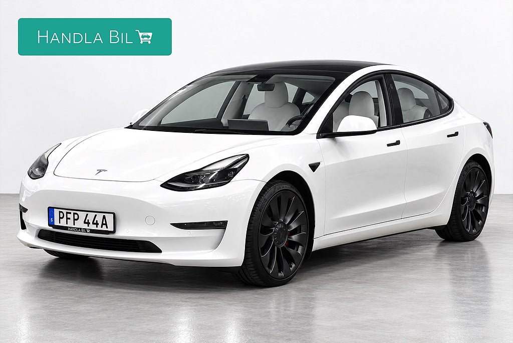 Tesla Model 3 Performance Autopilot Värmepump Pano AWD 534hk