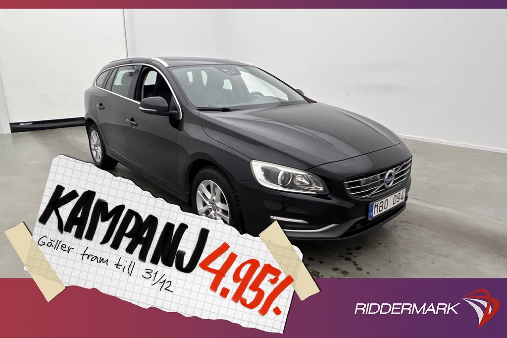 Volvo V60 D5 AWD Summum VOC Värm Taklucka Kamera 4,95% Ränta