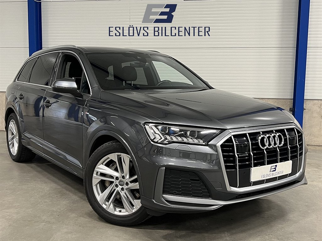 Audi Q7 50 TDI quattro 286 HK / S Line / 7-Sits / Drag / HUD /