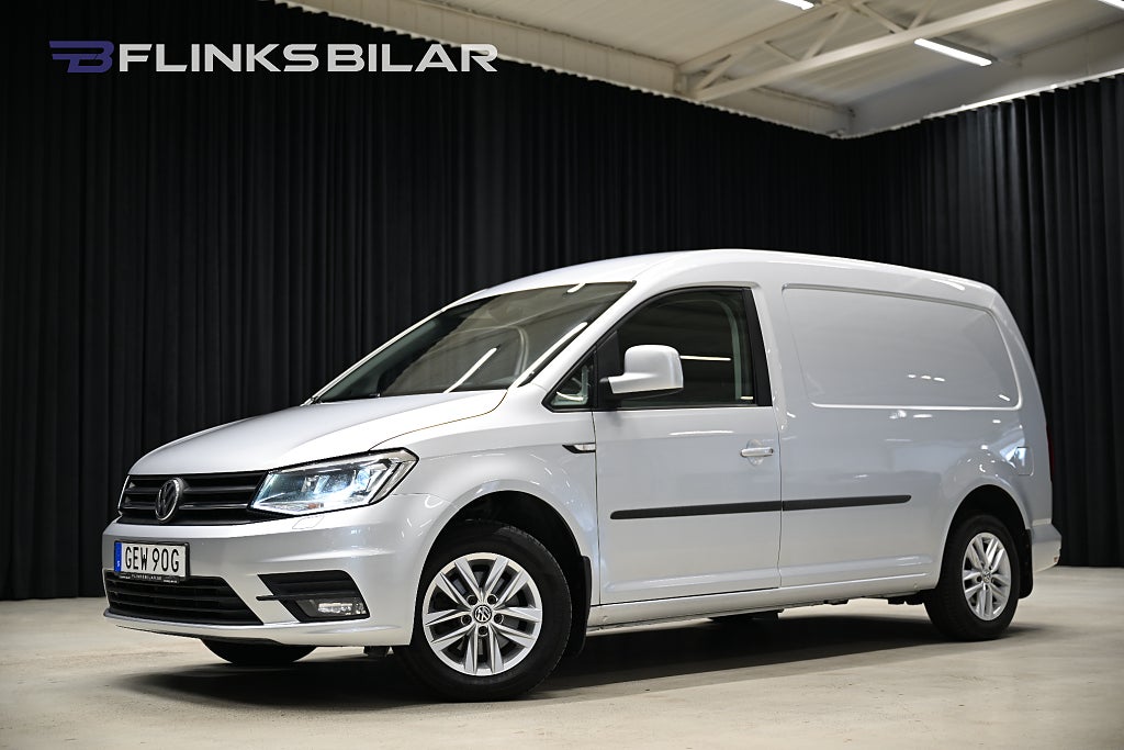 Volkswagen Caddy Maxi DSG 102HK Nedlackad|LED|Inredd|Drag|Värmare|Leasbar