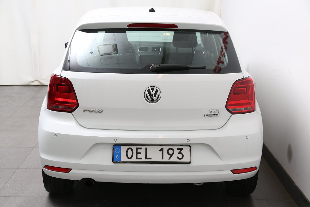 Volkswagen Polo 1,2 TSI 90hk Base 5-dörrar P-sensorer 2017